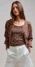 Urban Daizy Polka Dot Button-Front Cardigan MOCHA Cardigan - Women's (TNOW1380-MOCHA) – alternate view