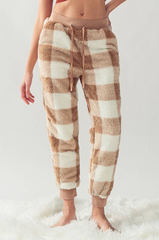 Urban Daizy Cozy Checkered Jogger Style Pajama Pants Ash-Blue Sleepwear Bottom - Women's (UDZ-PT-00127) – alternate view 19