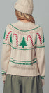 Urban Daizy Graphic Knit Eyelit Tier Button-Front Cardigan Ivory Cardigan - Women's (UDZ-KN-00150) – alternate view 6