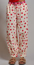 Retro Candy Pop Polka Dot Pants in CREAM RED - Women's Pants | Urban Daizy