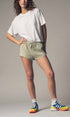 Urban Daizy Crinkle Stripe Shorts Lemon Shorts - Women's (UDZ-PT-00471) – alternate view 17