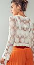 Urban Daizy Romantic Floral Crochet Button Down Spring Cropped Cardigan Natural Cardigan - Women's (UDZ-KN-00331) –…
