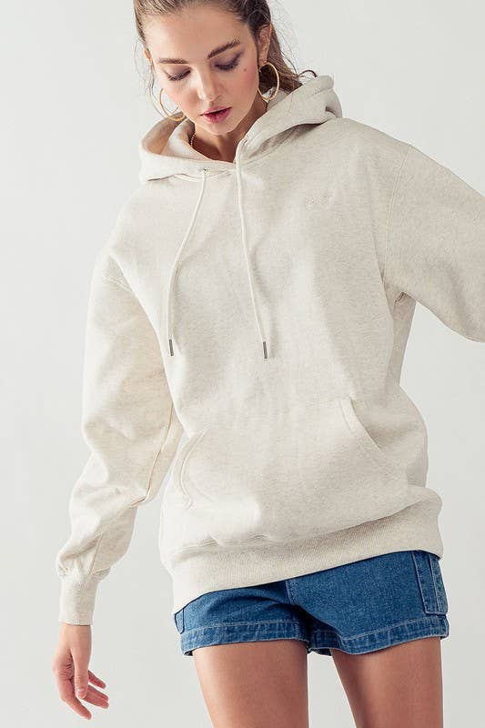 Urban Daizy Vintage Wash Oversized Hoodie Sweatshirt Black Hoodie - Women's (UDZ-KN-00214) – alternate view 11