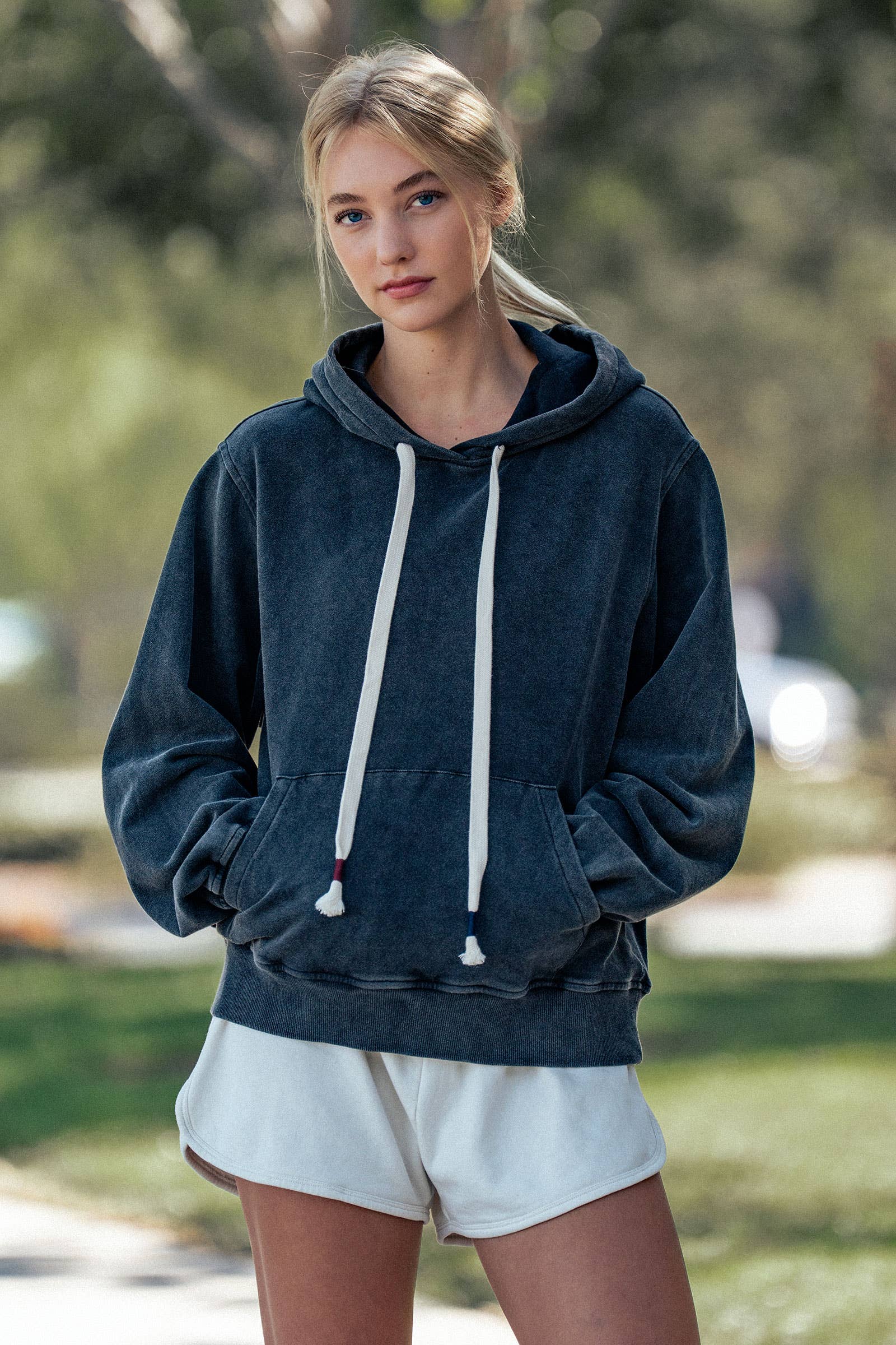 Vintage Wash Oversized Brushed Hoodie