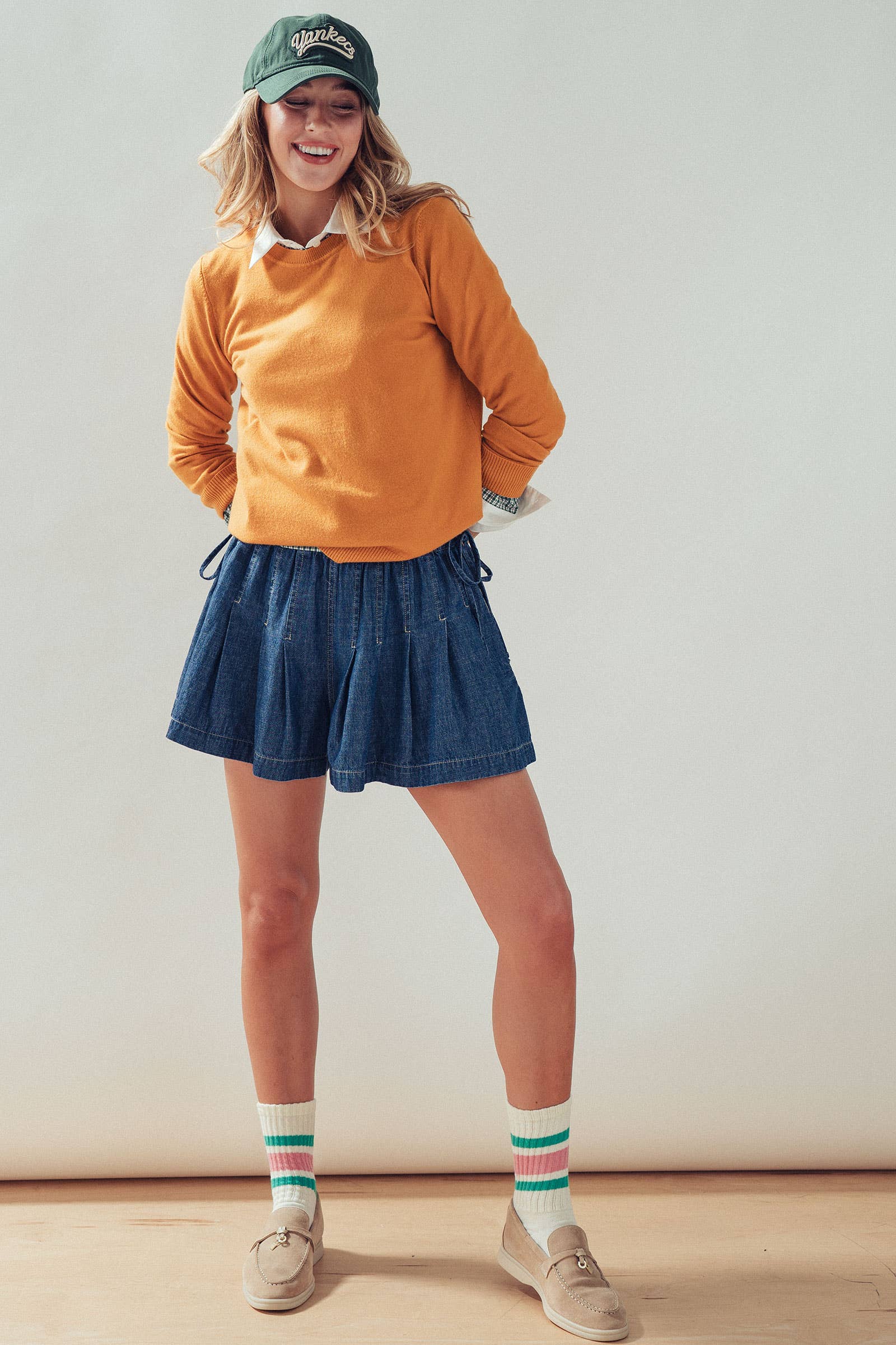 Soft Viscose Blend Crewneck Knit Pullover