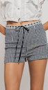 Urban Daizy Gingham Scallop Trim Shorts Brown Shorts - Women's (UDZ-PT-00474) – alternate view 29