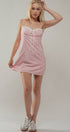 Urban Daizy Sweetheart Gingham Tie-Front Mini Dress Pink Dress - Women's (UDZ-DR-00513) – alternate view 10