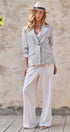 Urban Daizy Linen Single-Button Tailored Blazer Lt-Blue Jacket - Women's (UDOW0305-Lt-Blue) – alternate view 6