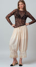 Boho Lace Trim Summer Linen Pants in IVORY - Women's Pants | Urban Daizy