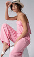 Urban Daizy Ruffled Bodice Wide Leg Jumpsuit Pink Jumpsuit - Women's (UDZ-JR-00021) – alternate view 25
