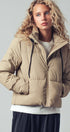 Urban Daizy Cozy Drawstring Hooded Puffer Jacket Black Puffer Jacket - Women's (UDZ-KN-00653) – alternate view 10