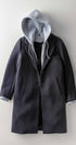 Scuba Topcoat with Detachable Hoodie in BLACK - Women's Coats | Urban Daizy