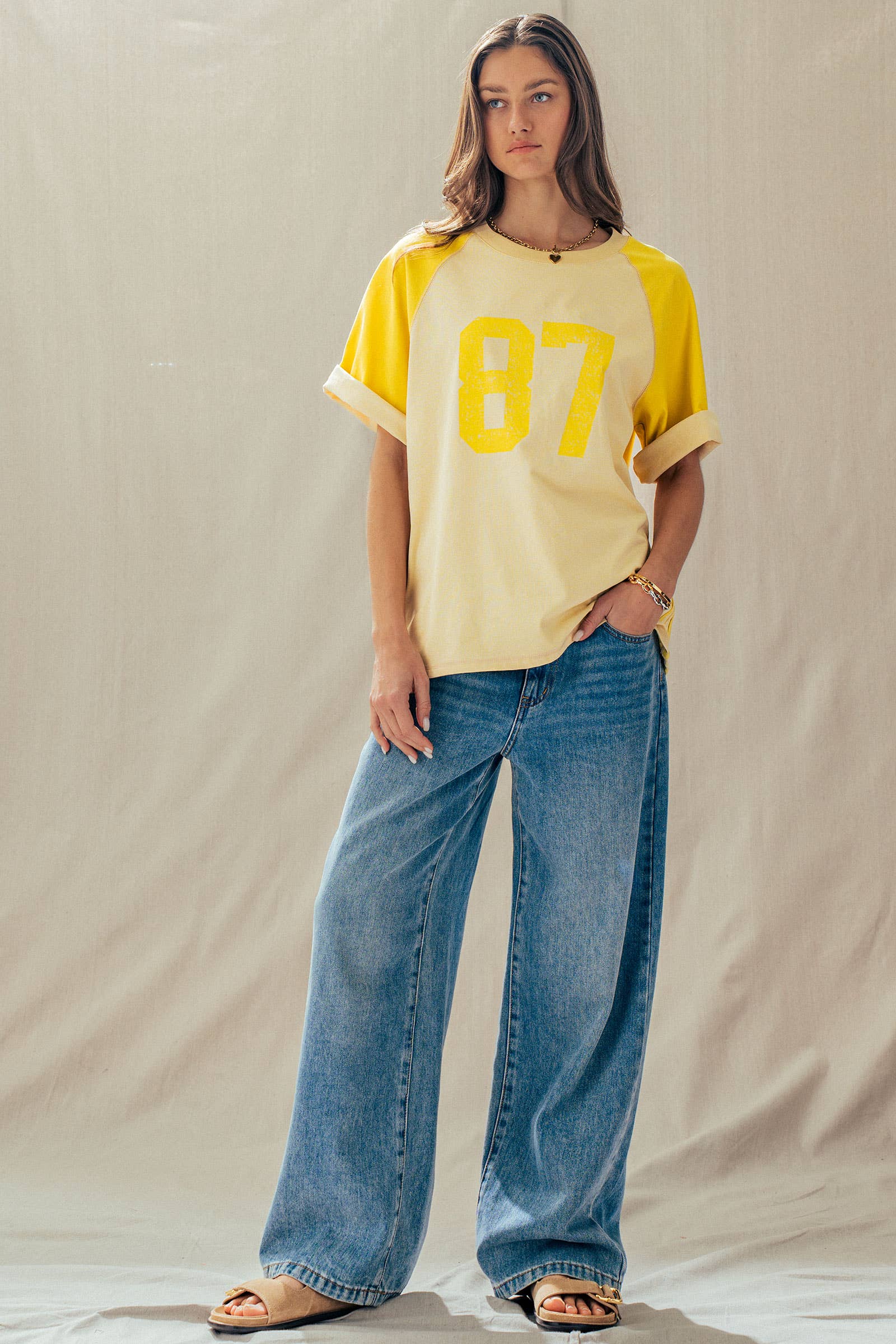 Vintage Varsity Graphic Raglan Sleeve Tee