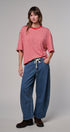 Laid-Back Light Wash Barrel Denim Pants in MEDIUM DENIM - Women's Wide Leg Jeans | Urban Daizy