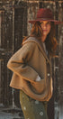 Hooded Button-Front Wool Blend Short Jacket in CAMEL - Women's Jackets & Blazers | Urban Daizy