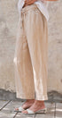 Urban Daizy Linen Wide-Leg Drawstring Pants Navy-Stripe Pants - Women's (UDPT0177-Navy-Stripe) – alternate view 13