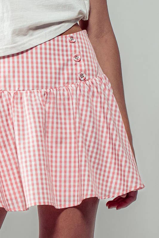 Urban Daizy Countryside Comfort Lined Mini Skirt Pink Skirt - Women's (UDZ-SK-00101) – alternate view 12