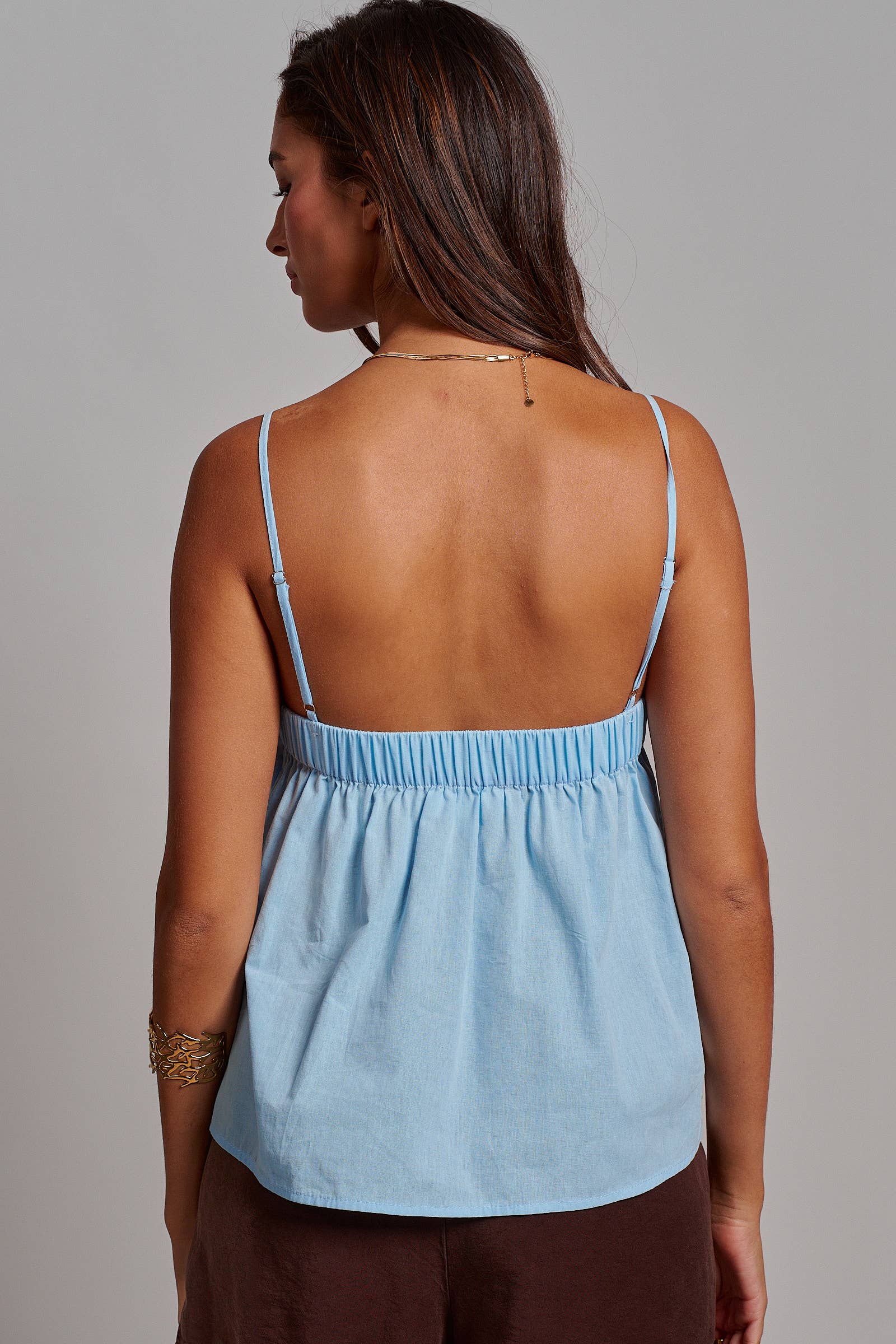 Seashell Print Empire Waist Cami Top