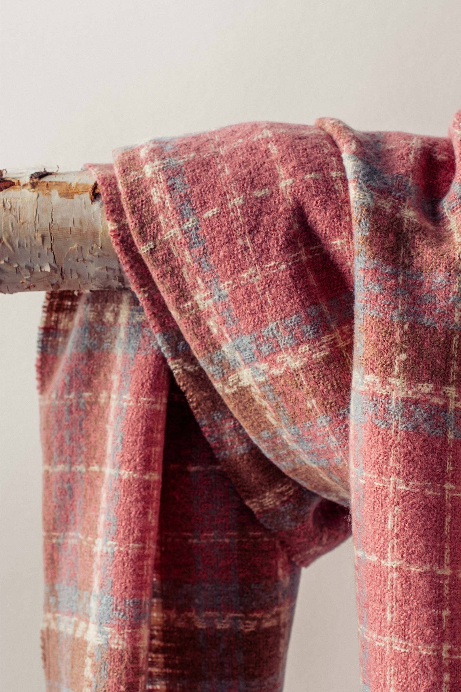 Soft Brushed Classic Plaid Fringe Scarf
