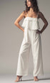 Urban Daizy Ruffled Bodice Wide Leg Jumpsuit Pink Jumpsuit - Women's (UDZ-JR-00021) – alternate view 13