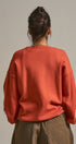 Pumpkin Embroidered Crew Neck Sweater in RUST - Women's Sweaters | Urban Daizy