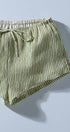 Urban Daizy Crinkle Stripe Shorts Lemon Shorts - Women's (UDZ-PT-00471) – alternate view 6