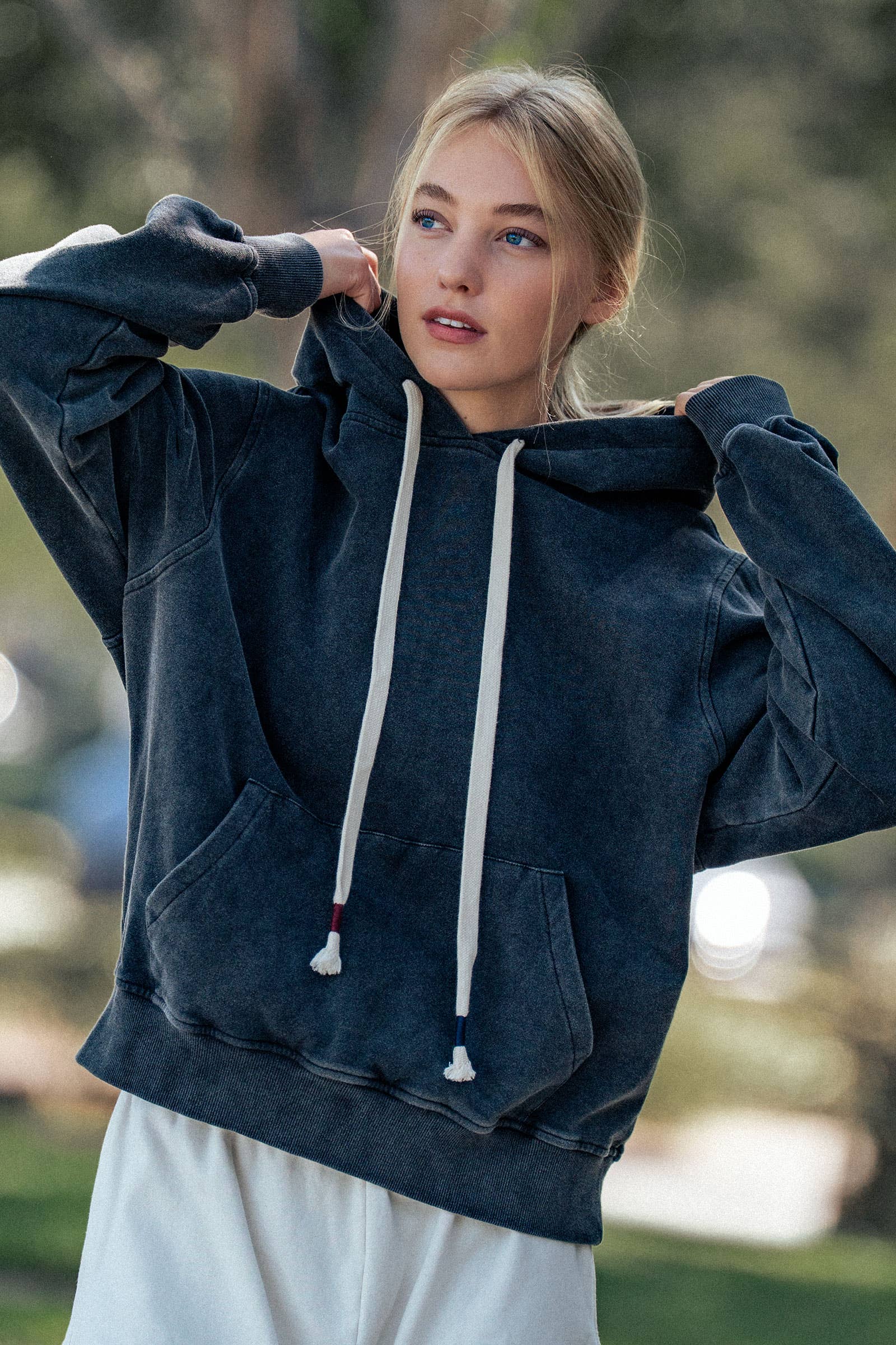 Vintage Wash Oversized Brushed Hoodie