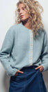 Urban Daizy Lace Trim Wool Blend Cardigan Pastel-Blue Cardigan - Women's (UDZ-KN-00652)