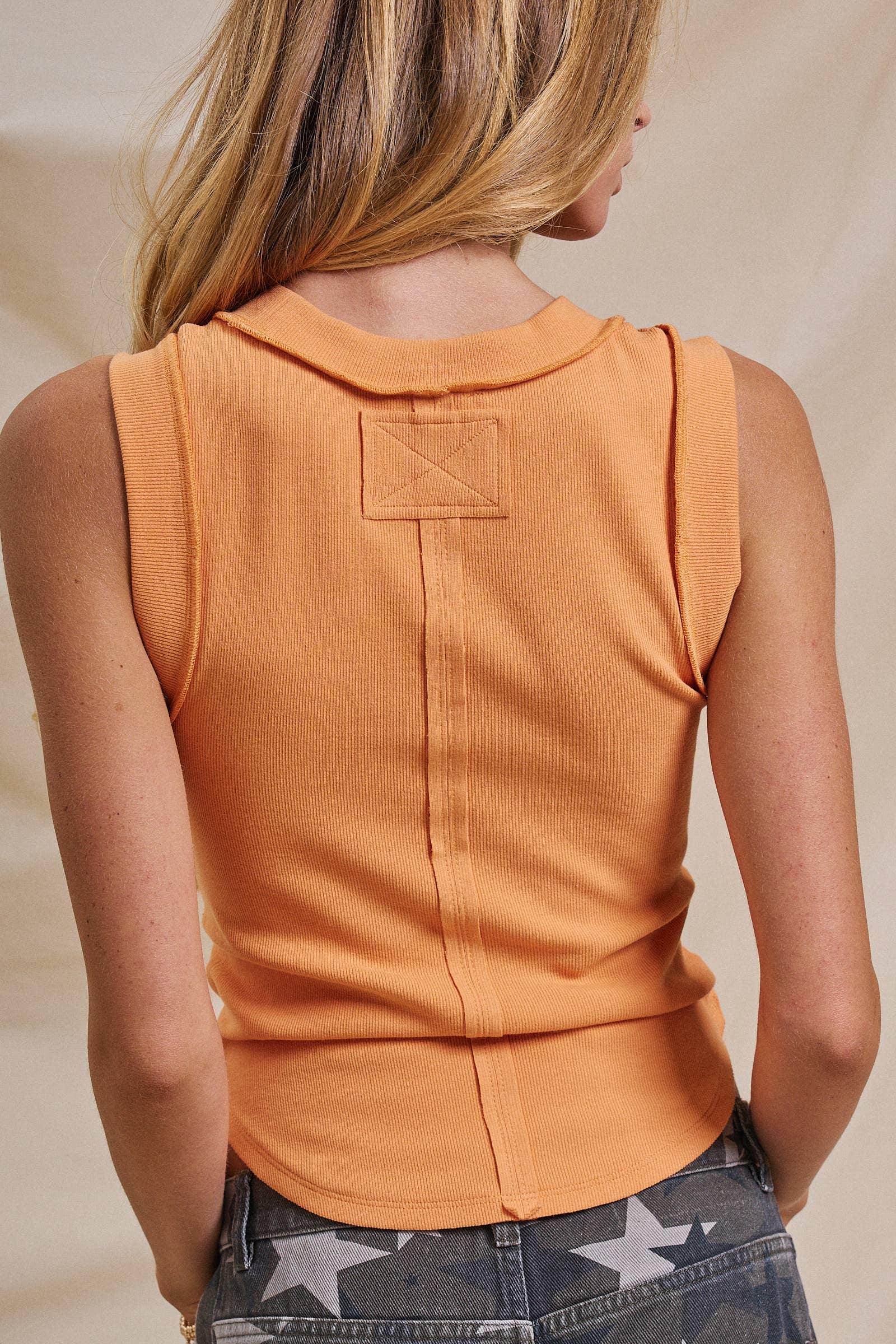 Ribbed Slim Fit Sleeveless Tank Top