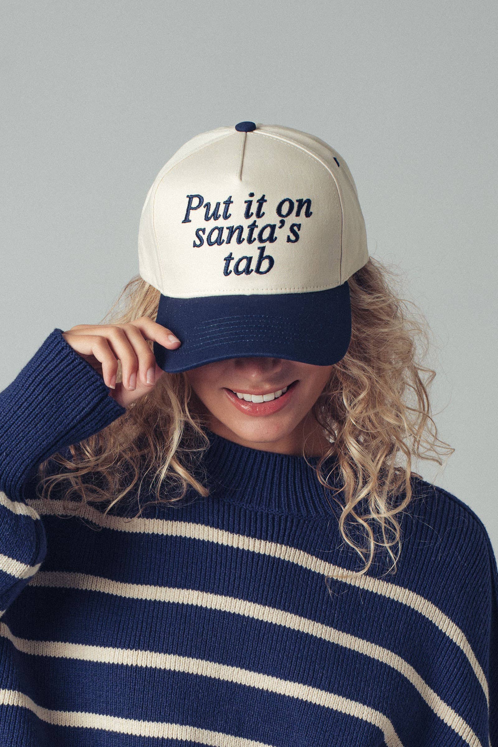 Festive Holiday Script Embroidered Trucker Cap