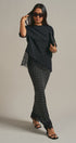 Oversized Cotton Tee with Asymmetric Lace Hem in BLACK - Women's T-Shirts & Polos | Urban Daizy
