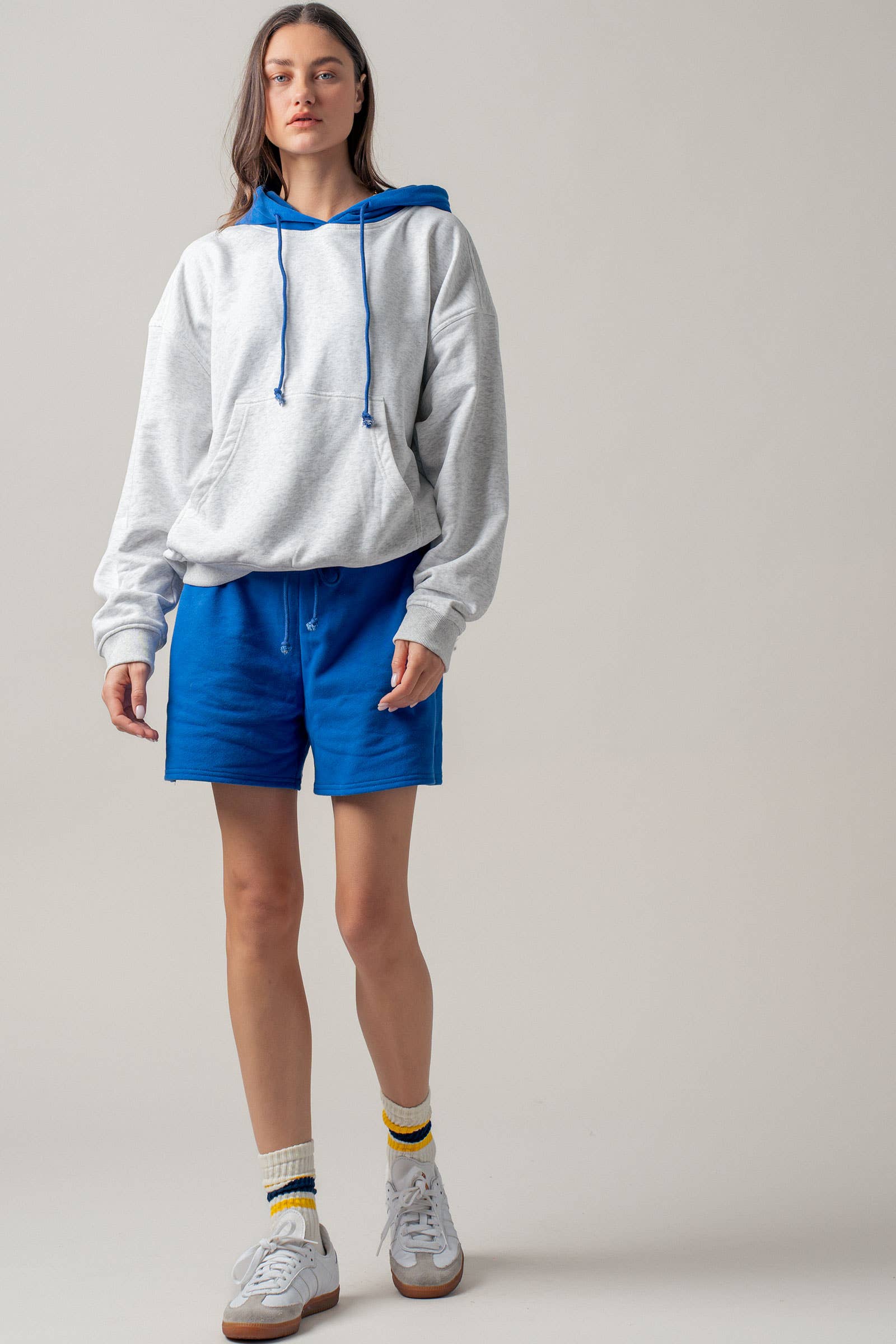 Urban Daizy Drawstring Sweat Shorts Side Slit Pink Shorts - Women's (UDZ-PT-00483) – alternate view 31