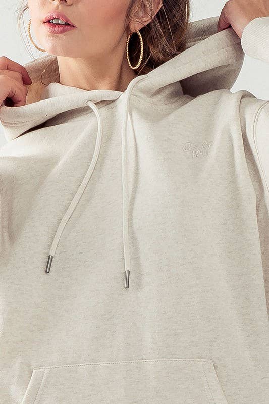 Urban Daizy Vintage Wash Oversized Hoodie Sweatshirt Black Hoodie - Women's (UDZ-KN-00214) – alternate view 14