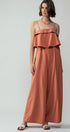 Urban Daizy Ruffled Bodice Wide Leg Jumpsuit Pink Jumpsuit - Women's (UDZ-JR-00021) – alternate view 11