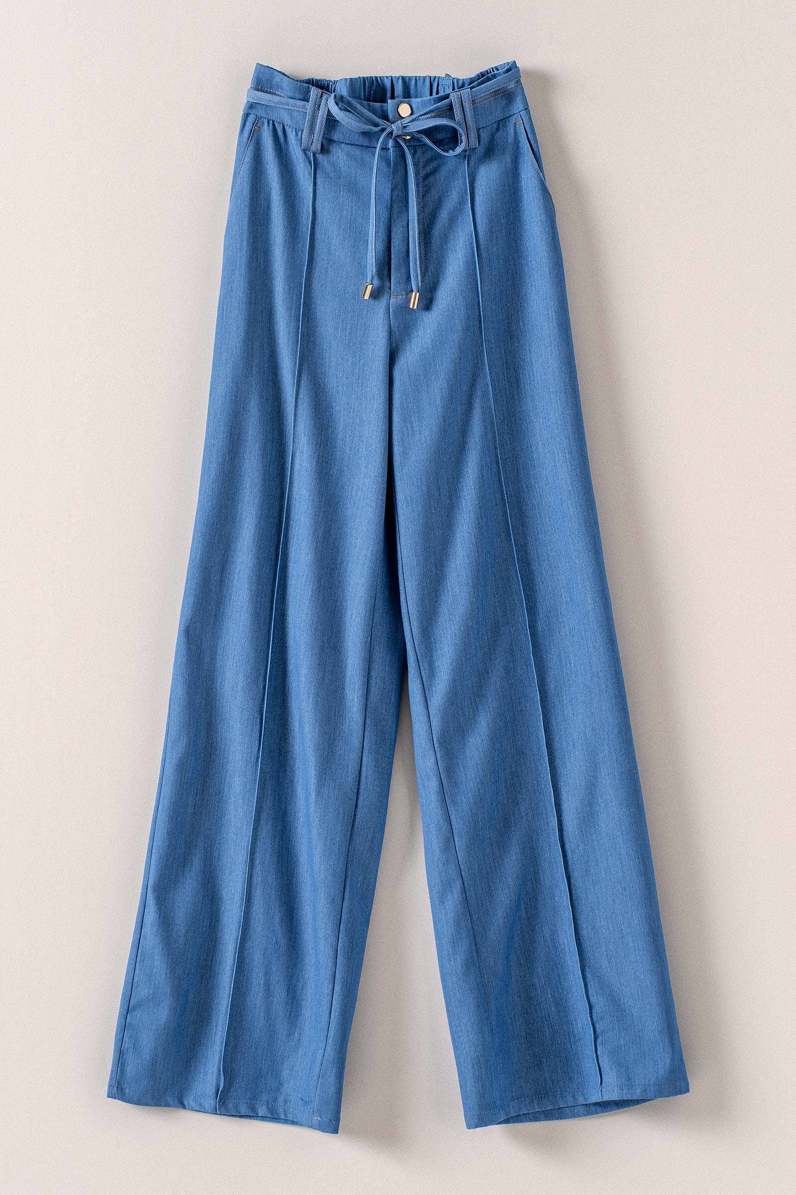 Drawstring Wide Leg Pants