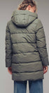 Urban Daizy Hooded Longline Channel-Quilted Puffer Coat Black Puffer Jacket - Women's (UDZ-KN-00657) – alternate view 7