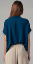 Urban Daizy Relaxed V-Neck Top with Folded Sleeves Ivory Blouse - Women's (UDZ-TP-00570) – alternate view 10