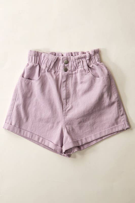 Urban Daizy Vintage High Waist Rolled Hem Denim Shorts Blue Shorts - Women's (UDZ-PT-00033) – alternate view 12