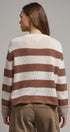 Striped Oversized Chunky Knit Sweater in BROWN - Women's Sweaters | Urban Daizy