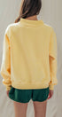 Urban Daizy Mock Neck Drop Shoulder Sweatshirt Ivory Sweatshirt - Women's (UDTP1437-Ivory) – alternate view 5