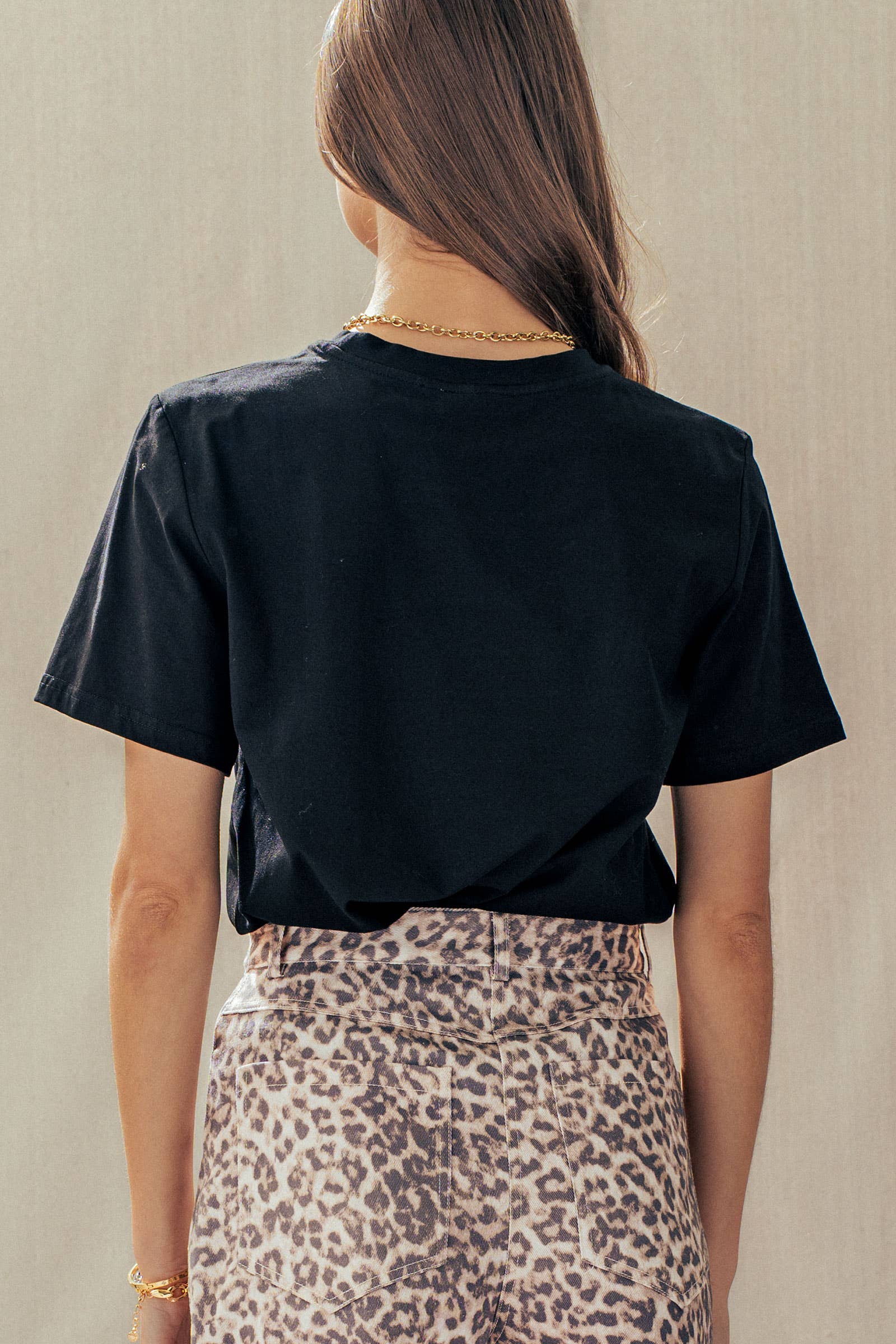 Whimsical Dog & Daisy Embroidered Cotton Tee