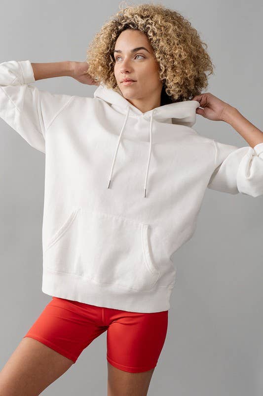 Urban Daizy Vintage Wash Oversized Hoodie Sweatshirt Black Hoodie - Women's (UDZ-KN-00214) – alternate view 7