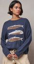 Seaside Sardine Oversized Summer Knit Sweater in TEAL BLUE - Women's Sweaters | Urban Daizy