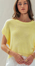 Urban Daizy Boxy Fit Viscose Knit Top Butter-Yellow Knit Top - Women's (UDSW0344-Butter-Yellow)