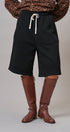 Cotton Fleece Drawstring Sweat Shorts in BLACK - Women's Casual Shorts | Urban Daizy