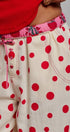 Retro Candy Pop Polka Dot Pants in CREAM RED - Women's Pants | Urban Daizy