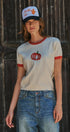 Pumpkin Embroidered Crew Neck Knit Tee in IVORY - Women's Sweaters | Urban Daizy
