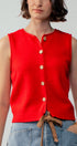Urban Daizy Relaxed Button-Front Knit Sleeveless Top Black Sweater Vest - Women's (UDZ-SK-00127) – alternate view 12