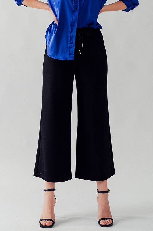 Urban Daizy Wide Leg French Terry Crop Pants Deep-Lavender Pants - Women's (UDZ-PT-00100) – alternate view 12
