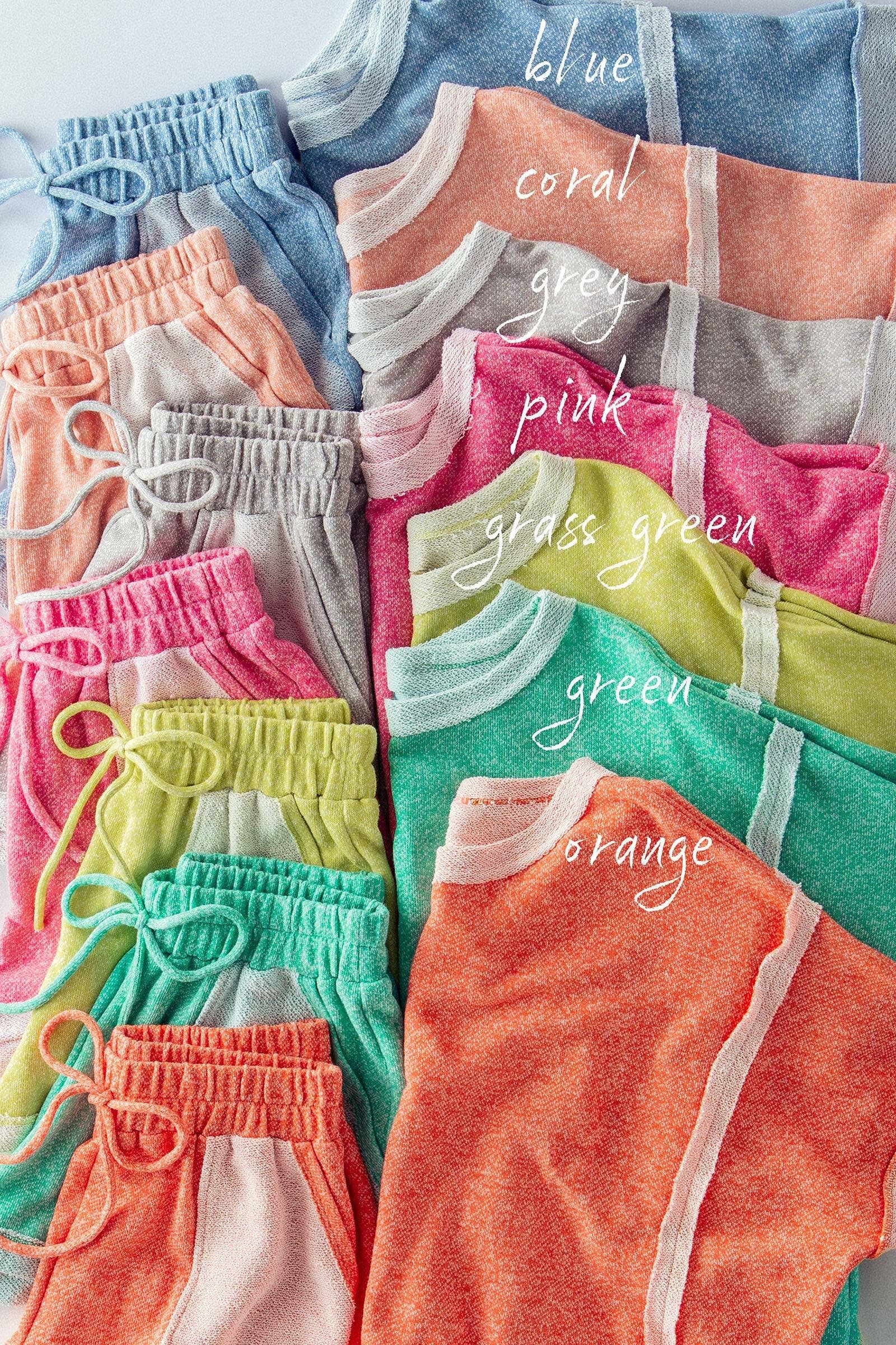 Urban Daizy Reverse Seam Terry Two-Piece Set Pink Lounge Set - Women's (UDST0146-Pink) – alternate view 20